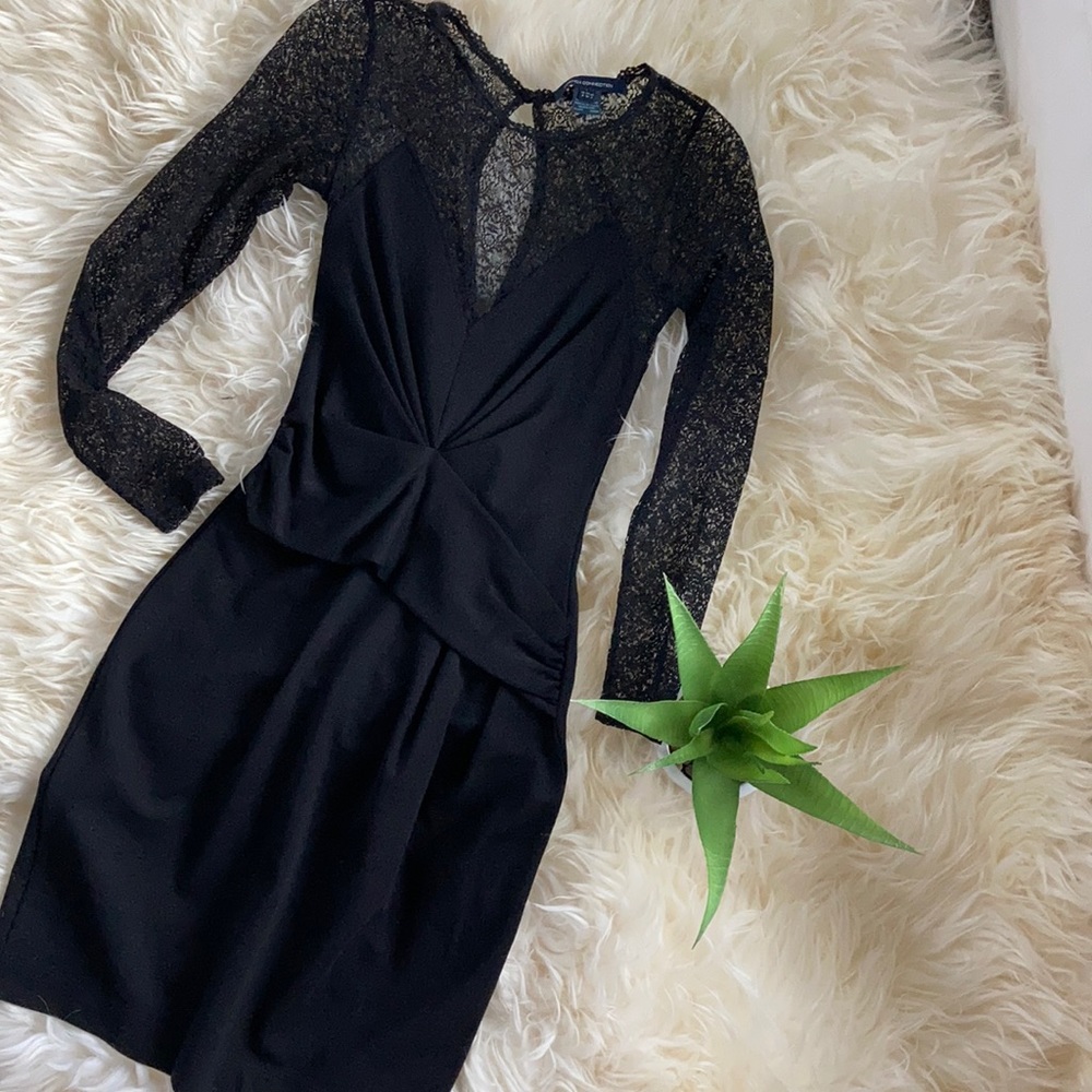 NWOT French Connection Knit Lace Bodice Dress, 2